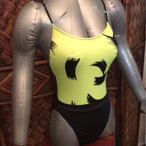 Venus thong swimsuit with black panty. Size Medium